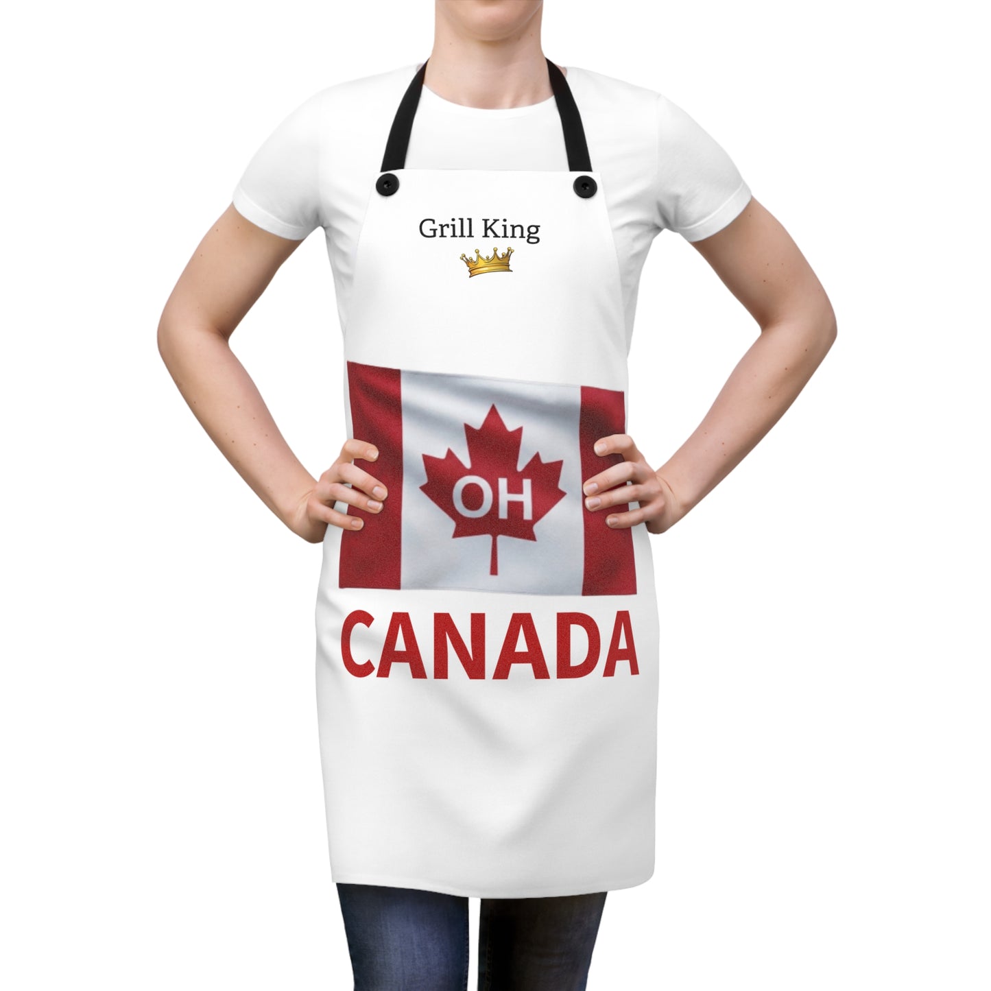 Canada 'OH' Maple Leaf Apron — Grill King BBQ Apron