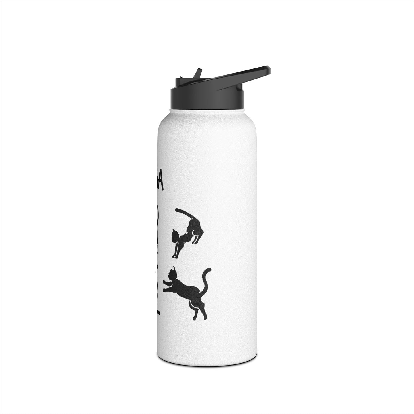 Yoga Cats Stainless Steel Water Bottle – Funny Cat Pose Design