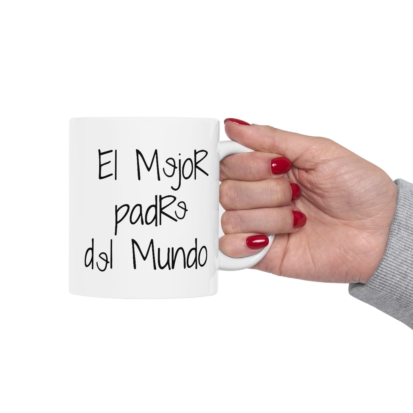 Spanish Worlds greatest dad Mug | Left hand Coffee Mug/Cup for Fathers day, Birthday, or Christmas