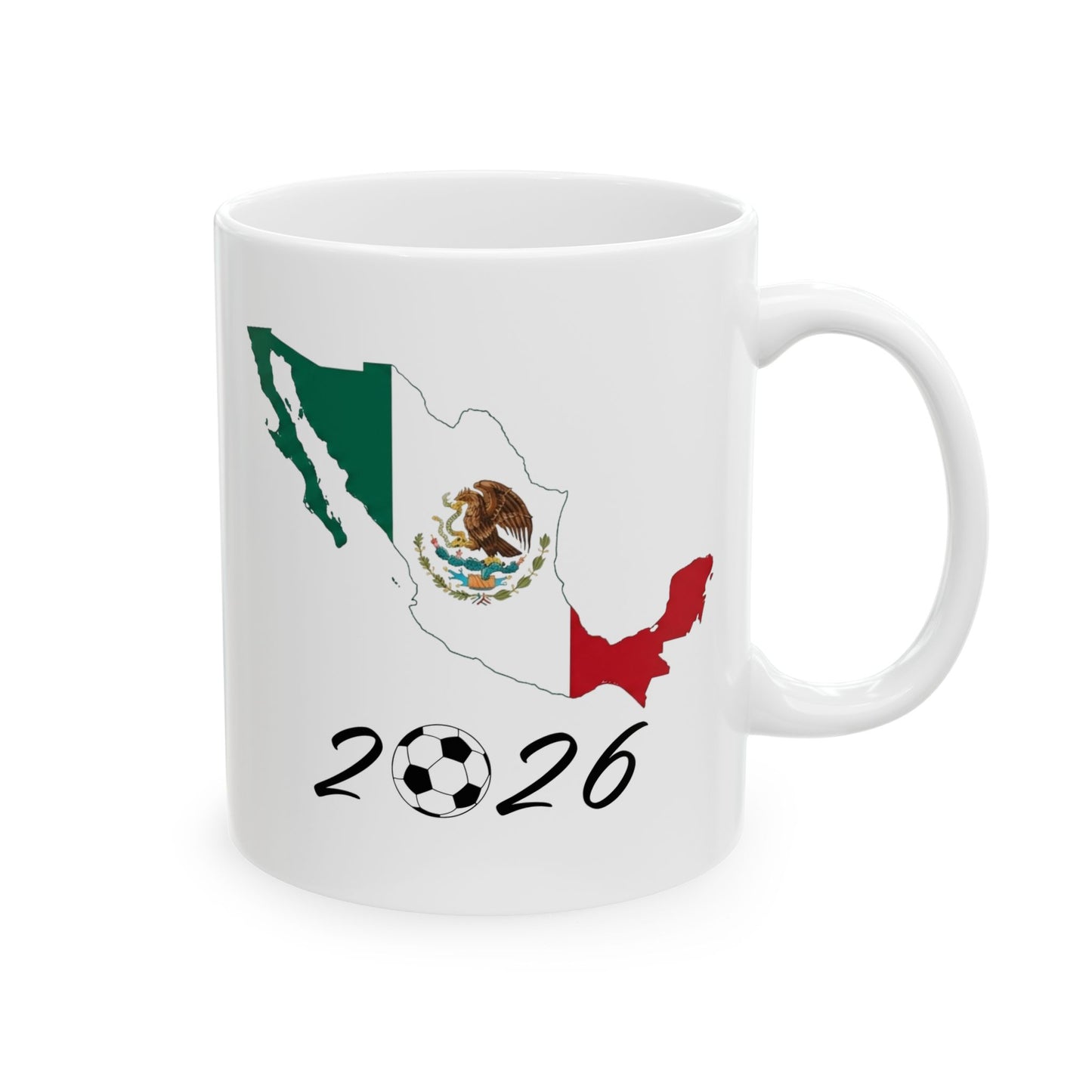 Mexico Flag & Map Design Mug | Ceramic Coffee Mug (11oz, 15oz)