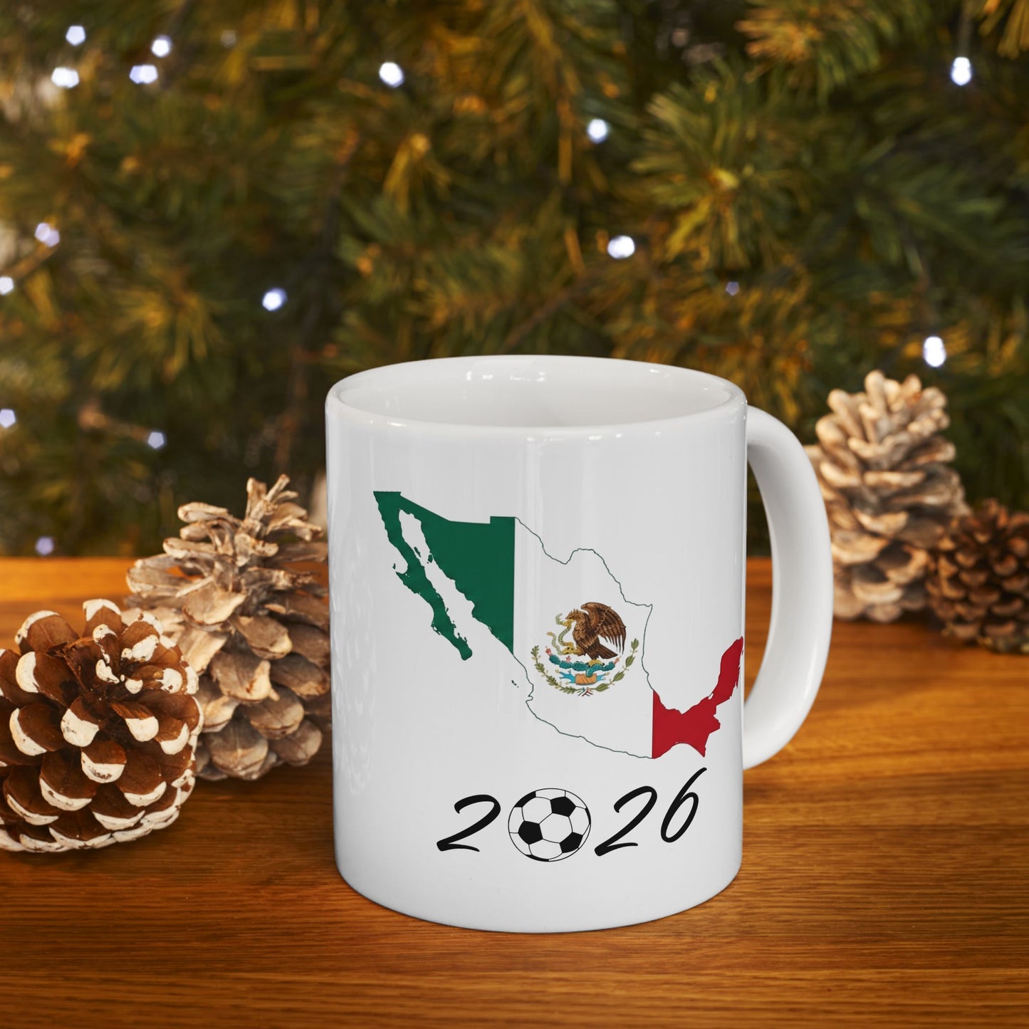 Mexico Flag & Map Design Mug | Ceramic Coffee Mug (11oz, 15oz)