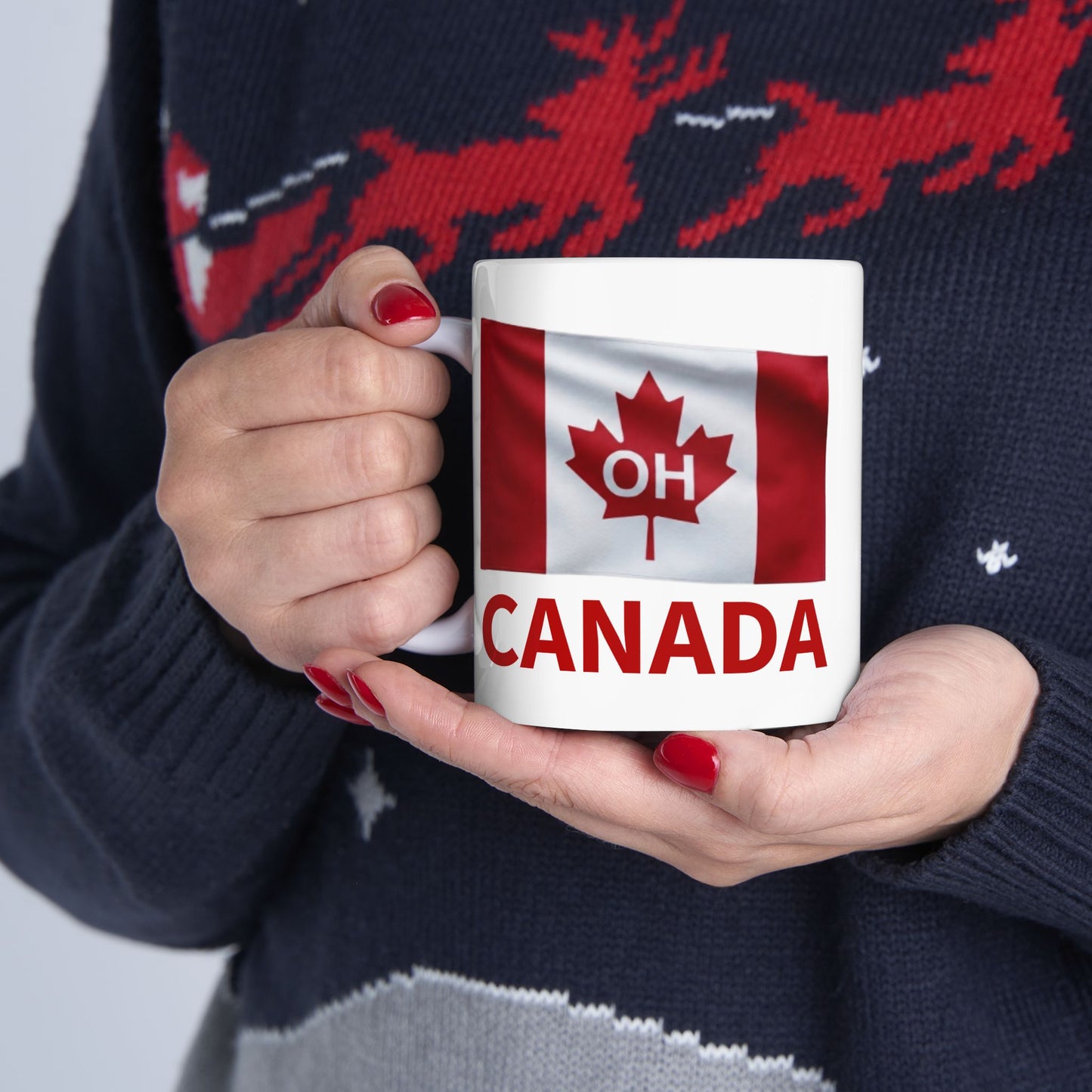 OH Canada Flag Mug | Canadian Flag Ceramic Mug