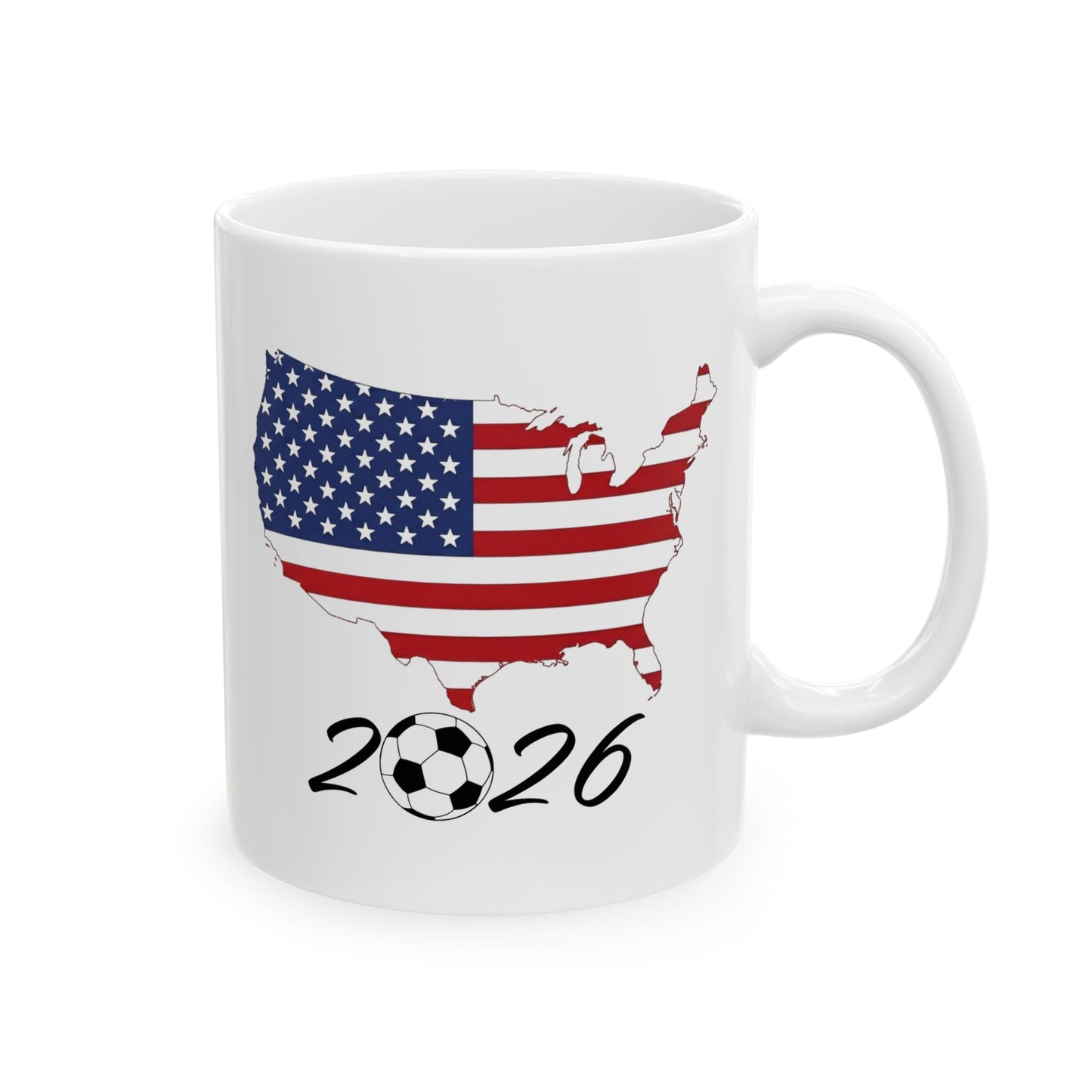 USA Flag Map 2026 Mug | American Map Ceramic Mug