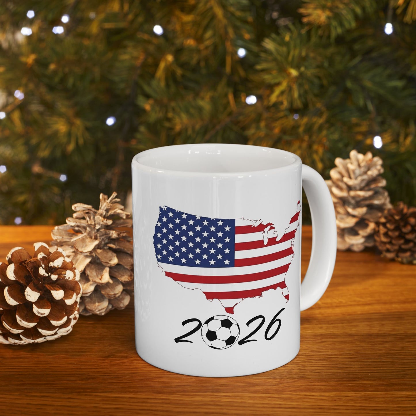 USA Flag Map 2026 Mug | American Map Ceramic Mug