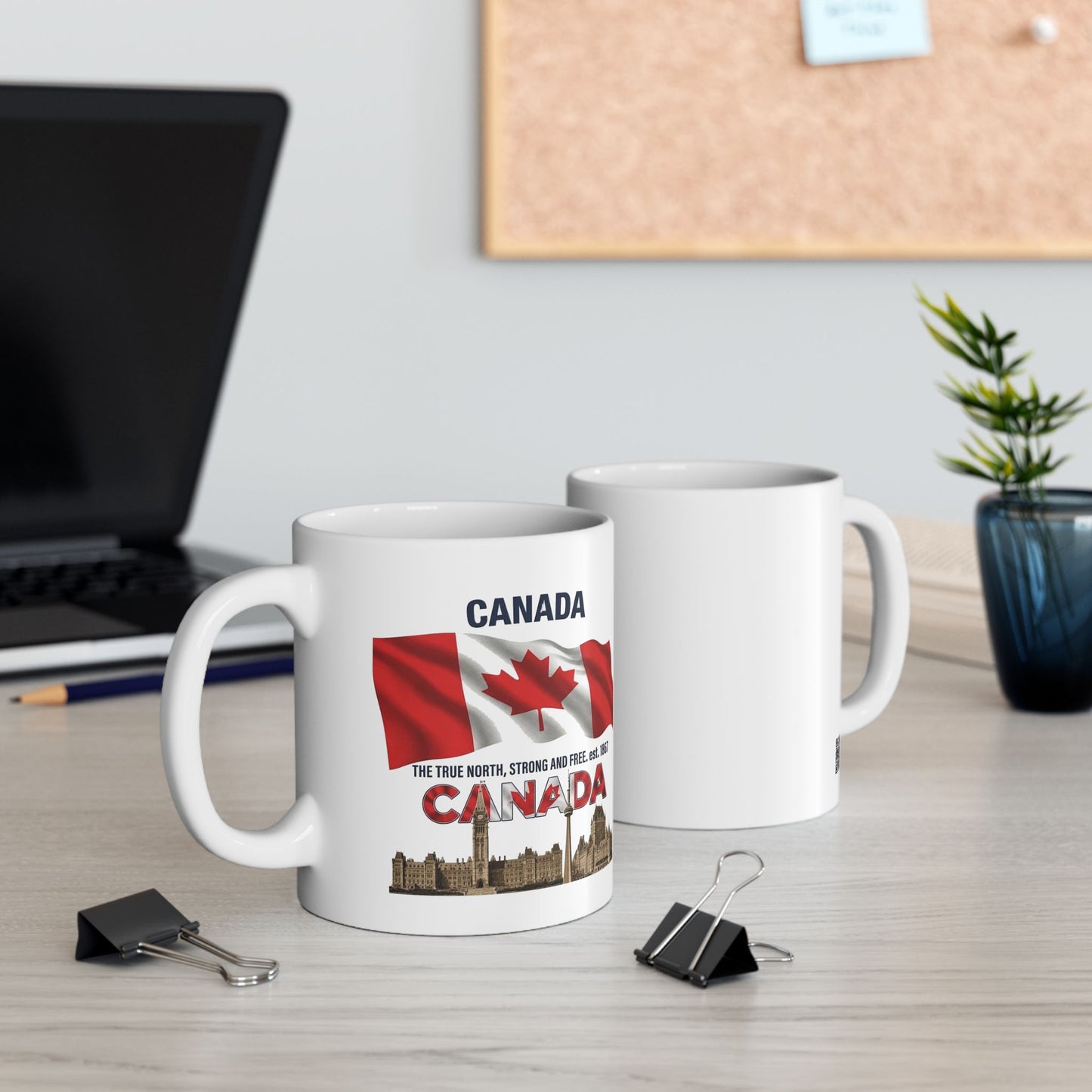 Canada Pride Ceramic Mug — Canadian Flag & Landmark Coffee Cup (11oz, 15oz)
