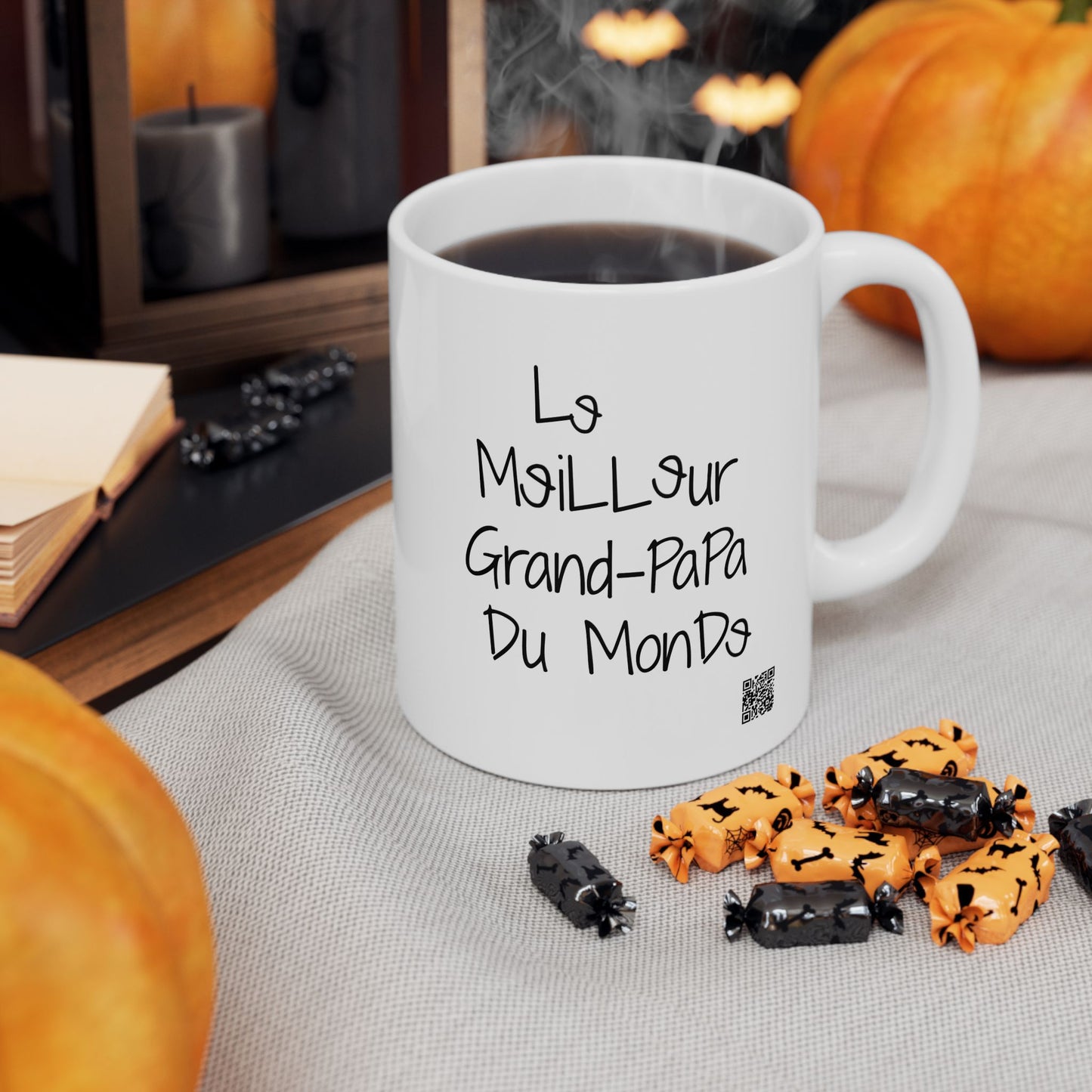 Le Meilleur grand-père du monde Ceramic Mug | French Grandpa Coffee Cup, 11oz or 15oz Left Hand