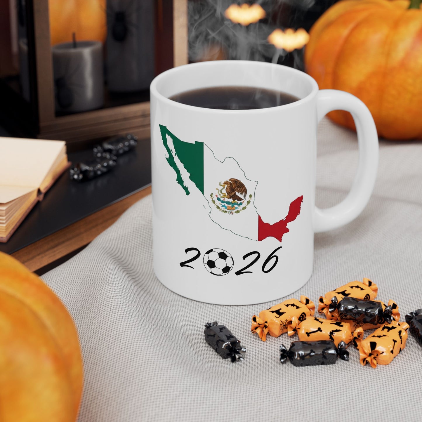 Mexico Flag & Map Design Mug | Ceramic Coffee Mug (11oz, 15oz)