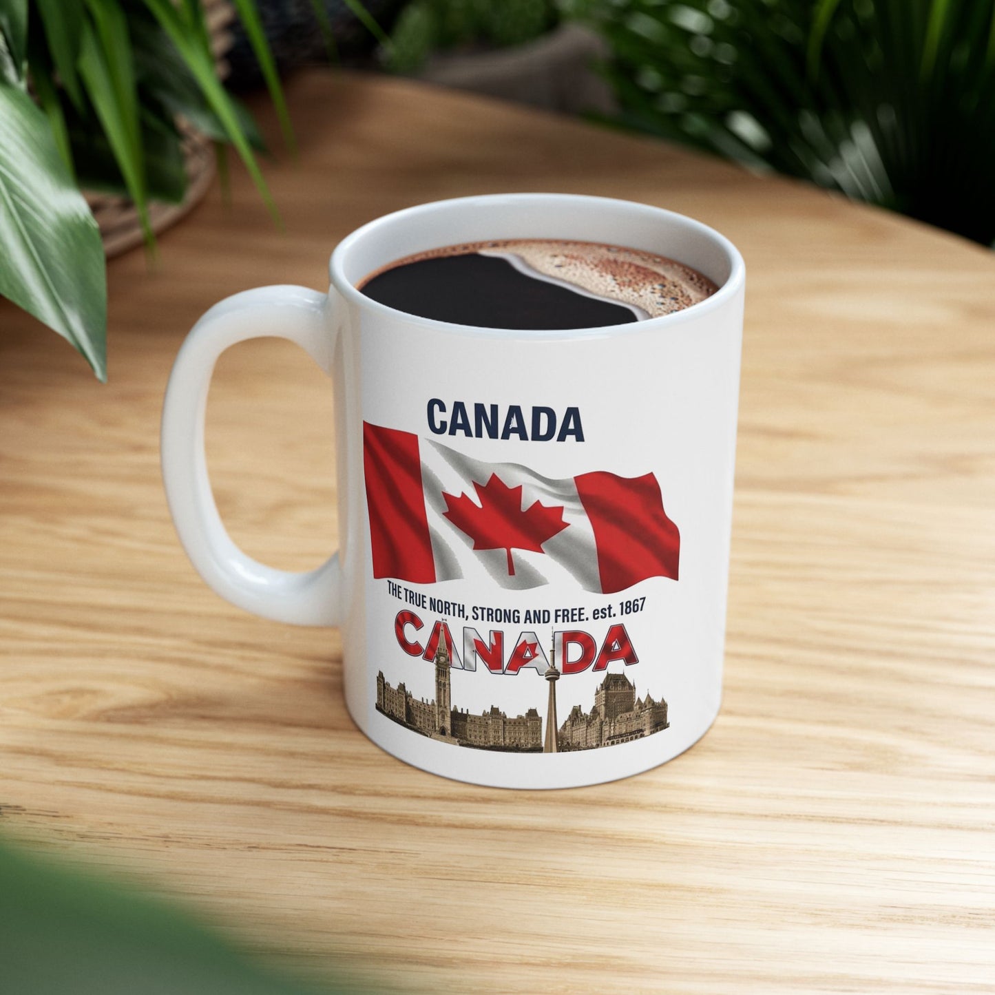 Canada Pride Ceramic Mug — Canadian Flag & Landmark Coffee Cup (11oz, 15oz)