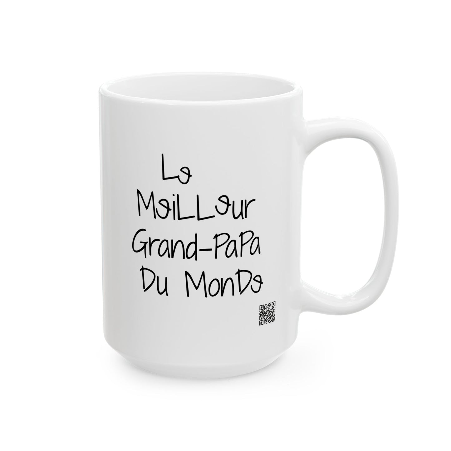 Le Meilleur grand-père du monde Ceramic Mug | French Grandpa Coffee Cup, 11oz or 15oz Left Hand