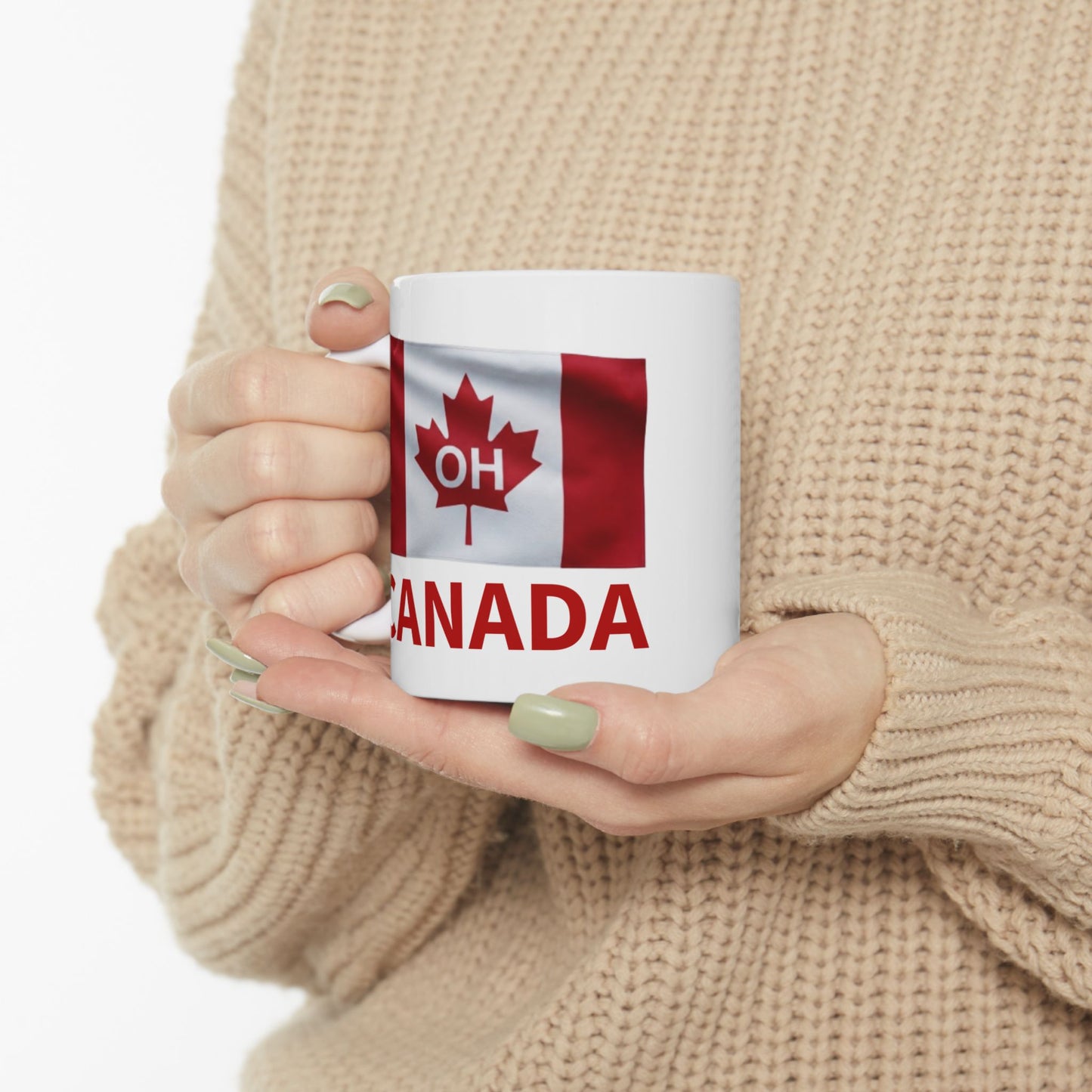 OH Canada Flag Mug | Canadian Flag Ceramic Mug