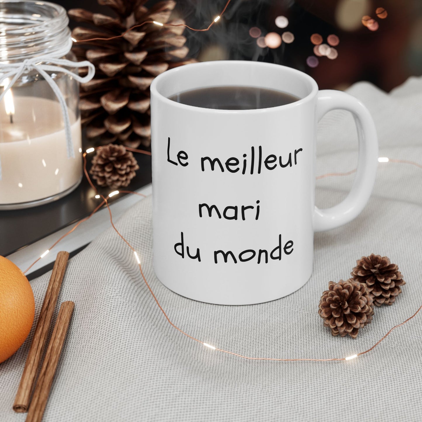 Le plus grand mari du monde | French Husband father Gift | Left hand