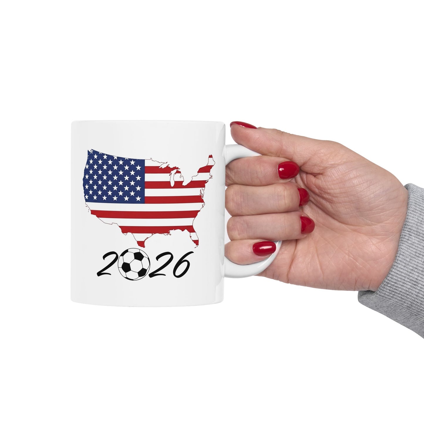 USA Flag Map 2026 Mug | American Map Ceramic Mug