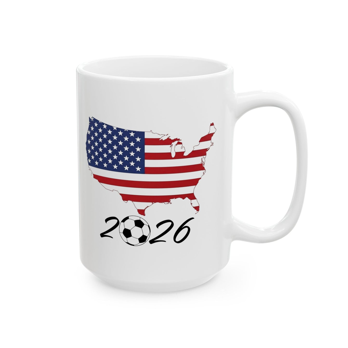 USA Flag Map 2026 Mug | American Map Ceramic Mug