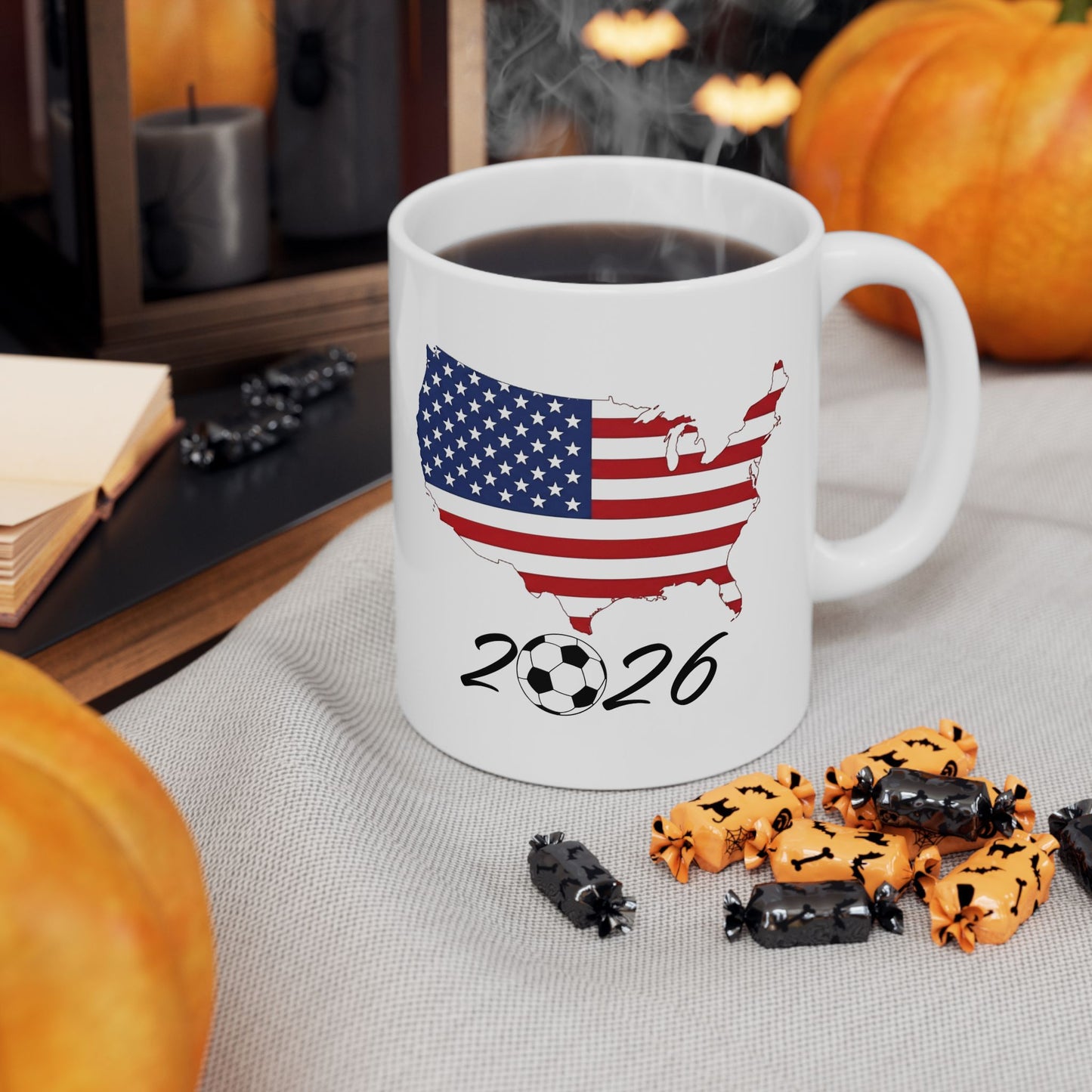 USA Flag Map 2026 Mug | American Map Ceramic Mug