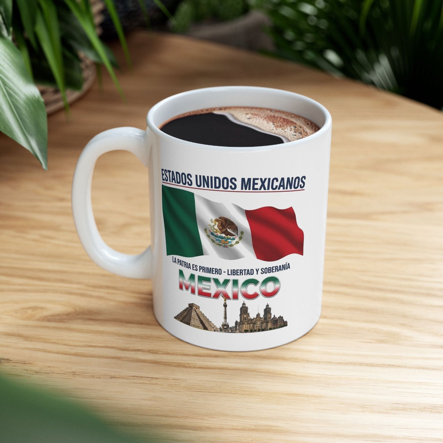 Mexico Pride Ceramic Mug — Mexican Flag & Land marks Coffee mug/cup (11oz/15oz)