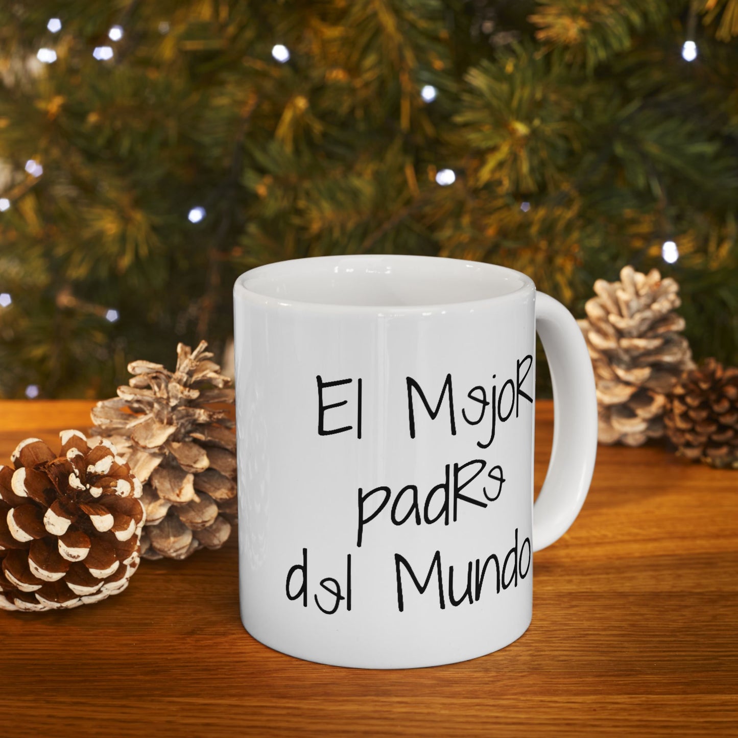 Spanish Worlds greatest dad Mug | Left hand Coffee Mug/Cup for Fathers day, Birthday, or Christmas