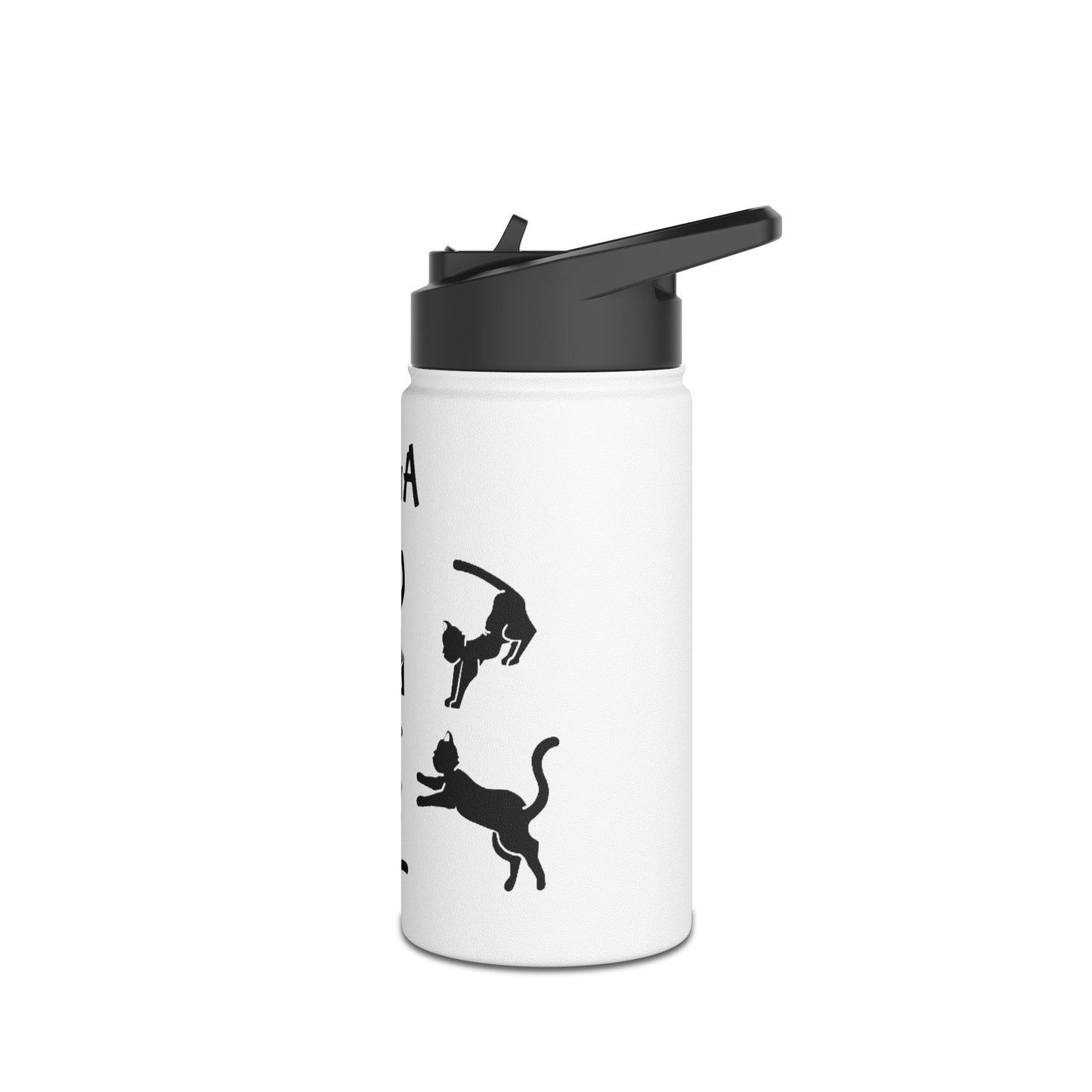 Yoga Cats Stainless Steel Water Bottle – Funny Cat Pose Design