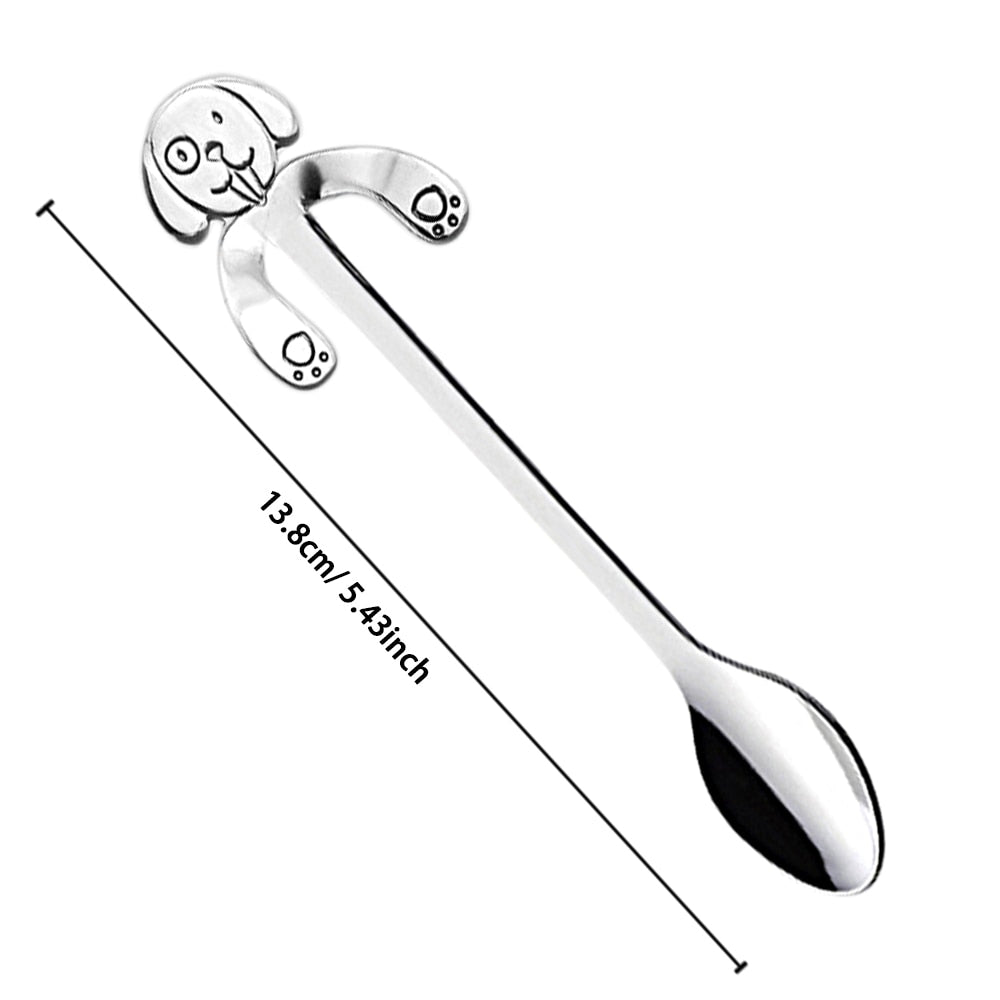 Cute Puppy Dog Hanging Spoon – Stainless Steel Coffee & Tea Spoon, Pet Lover Gift, Mug Accessory, Dog Lover Kitchenware